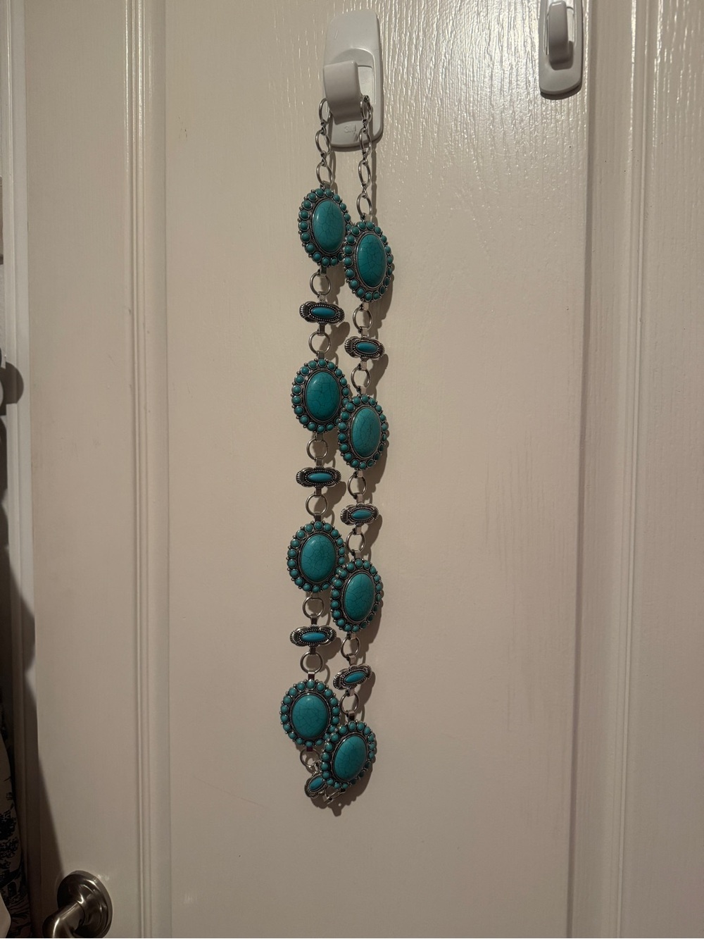 Turquoise Oval Link Statement Belt